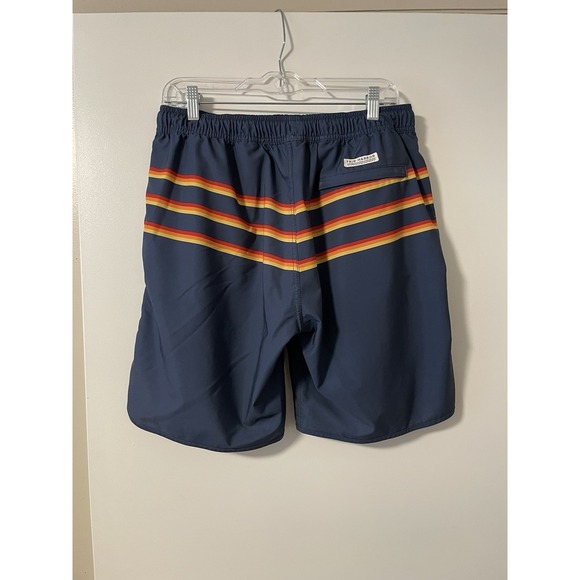Fair Harbor Swim Trunks Men Large Blue Orange Red Performance Lined Shorts 8.5" - Picture 2 of 11